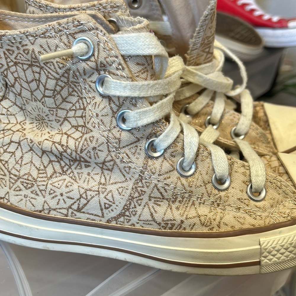 Converse rare, Boho snowflake sparkle high tops